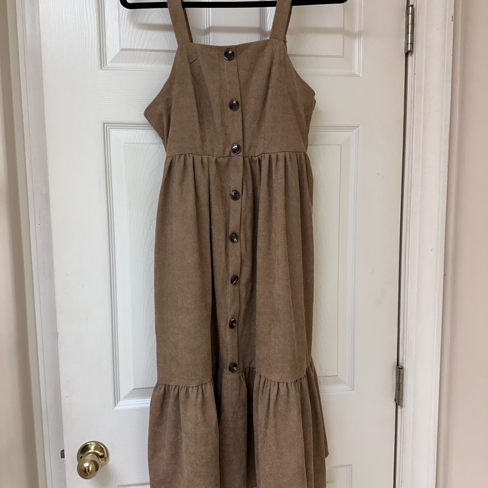 Brown Button-Down Dress